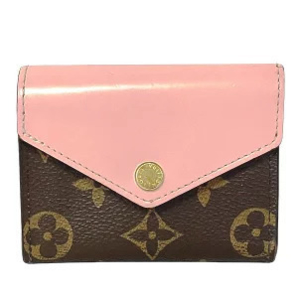 Louis Vuitton Monogram Portefeuille Zo Rose Pink Ballerine Tri fold Wallet